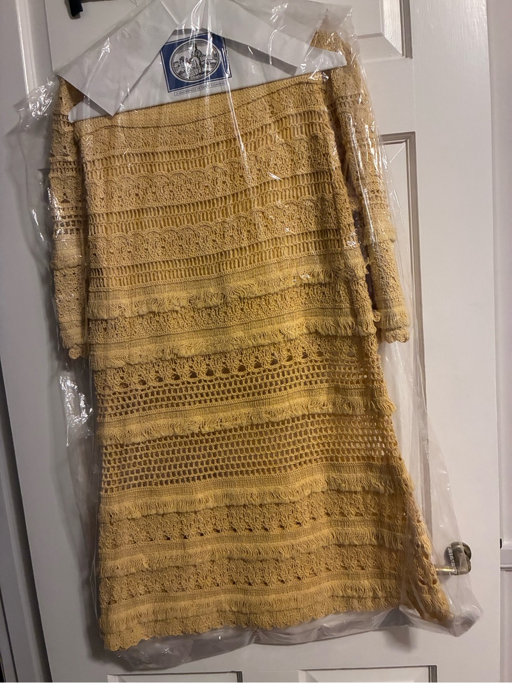 Maje Yellow Crochet Midi Two-Piece Set - Size 8 - Picture 5 of 7